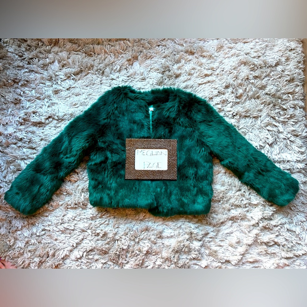 Lovers & Friends Teal Faux Fur Bomber Jacket